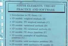 Finite Elements Course E.Hinton